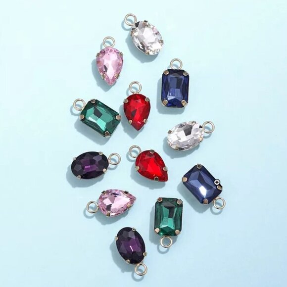Unwritten Earrings Multi-Color Glass Mix and Match Hoop Interchangeable Set NWT - Picture 1 of 7